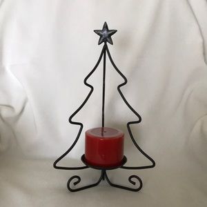 Christmas Tree Candle Holder & Candle